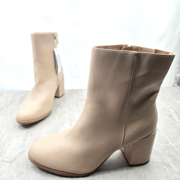 a new day Shoes - Elegant Tan Ankle Boots